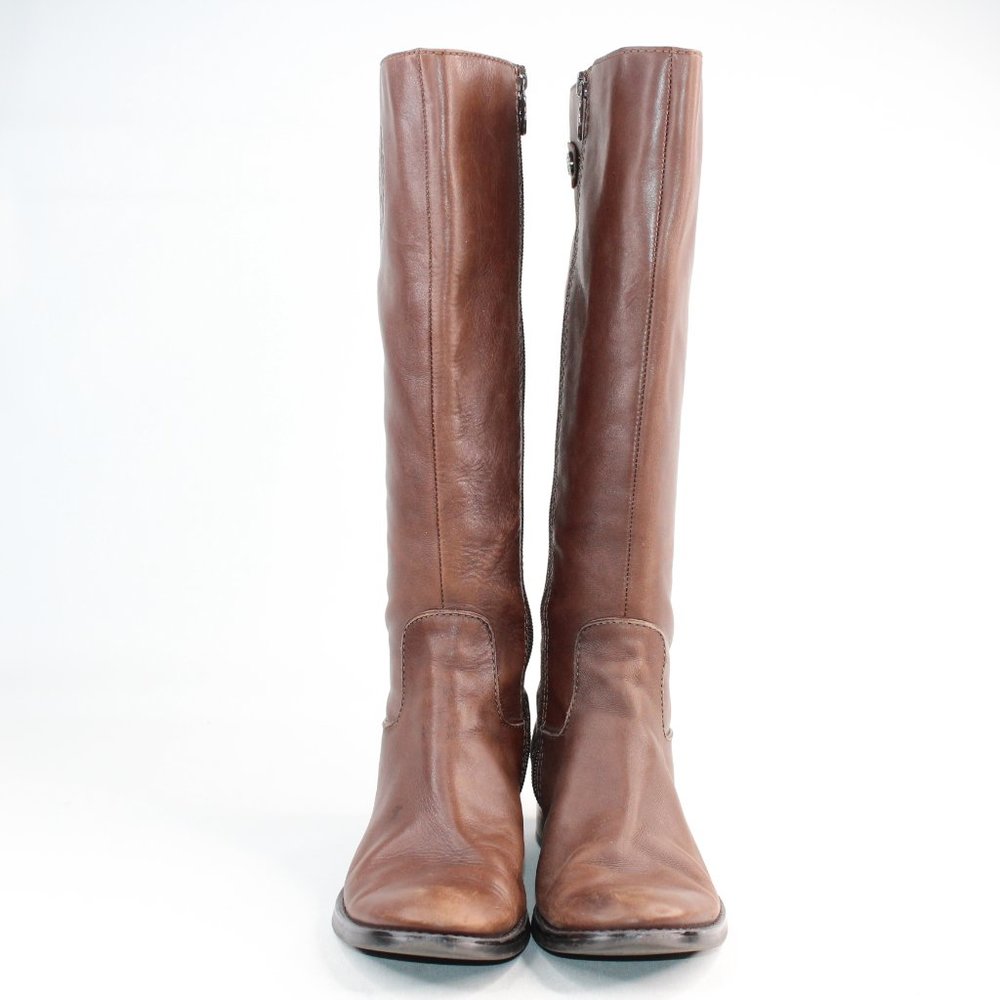 Etienne Aigner EVIRA Brown Leather Knee High Boots #137 - Picture 4 of 9